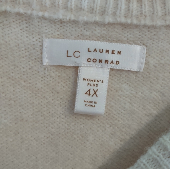 LC Lauren Conrad Metallic Striped Round Neck Sweater NWT - Picture 2 of 14